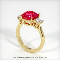 4.15 Ct. Ruby Ring, 10K Yellow Gold 2