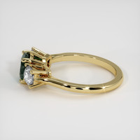 1.15 Ct. Greenish Blue Sapphire Ring, 10K Yellow Gold 4