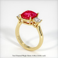 4.15 Ct. Ruby Ring, 14K Yellow Gold 2