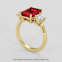 2.02 Ct. Ruby Ring, 14K Yellow Gold 2