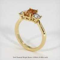 1.71 Ct. Orangish Brown Sapphire Ring, 14K Yellow Gold 2