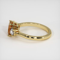 1.71 Ct. Orangish Brown Sapphire Ring, 14K Yellow Gold 4