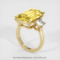 15.91 Ct. Yellow Sapphire Ring, 14K Yellow Gold 2