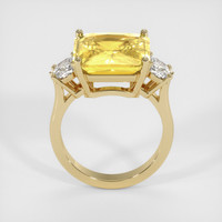 10.07 Ct. Yellow Sapphire Ring, 14K Yellow Gold 3
