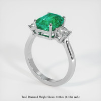 2.81 Ct. Emerald Ring, 18K Yellow Gold 2