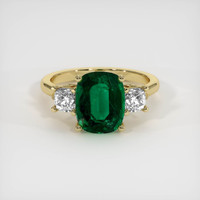 2.97 Ct. Emerald Ring, 18K Yellow Gold 1