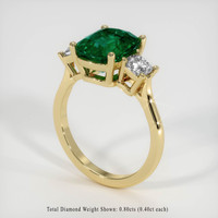 2.97 Ct. Emerald Ring, 18K Yellow Gold 2