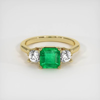 1.51 Ct. Emerald   Ring, 18K Yellow Gold 1