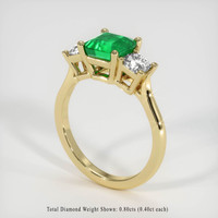 1.51 Ct. Emerald   Ring, 18K Yellow Gold 2