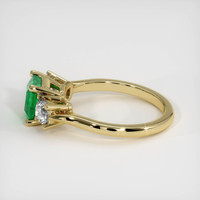 1.51 Ct. Emerald Ring, 18K Yellow Gold 4