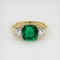 2.62 Ct. Emerald Ring, 18K Yellow Gold 1