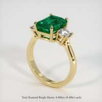 3.32 Ct. Emerald Ring, 18K Yellow Gold 2