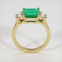 3.11 Ct. Emerald Ring, 18K Yellow Gold 3