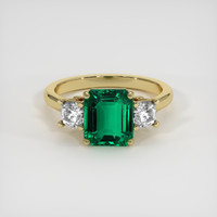 2.29 Ct. Emerald Ring, 18K Yellow Gold 1