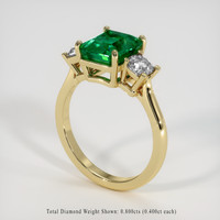 2.29 Ct. Emerald Ring, 18K Yellow Gold 2