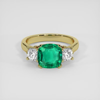 1.72 Ct. Emerald Ring, 18K Yellow Gold 1