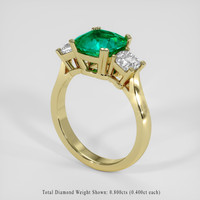 1.72 Ct. Emerald Ring, 18K Yellow Gold 2
