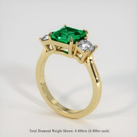 1.41 Ct. Emerald Ring, 18K Yellow Gold 2
