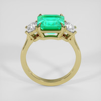 3.42 Ct. Emerald Ring, 18K Yellow Gold 3