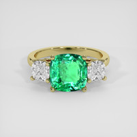 2.07 Ct. Emerald Ring, 18K Yellow Gold 1