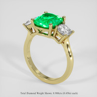 2.07 Ct. Emerald Ring, 18K Yellow Gold 2
