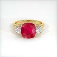 4.15 Ct. Ruby Ring, 18K Yellow Gold 1
