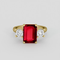 2.02 Ct. Ruby Ring, 18K Yellow Gold 1