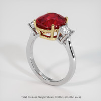 5.12 Ct. Ruby Ring, 14K Yellow & White 2