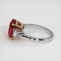 5.12 Ct. Ruby Ring, 14K Yellow & White 4