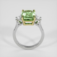 5.26 Ct. Green Sapphire Ring, 14K Yellow & White 3