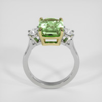 5.26 Ct. Green Sapphire Ring, 18K Yellow & White 3