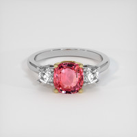 2.05 Ct. Padparadscha Sapphire Ring, 18K Yellow & White 1