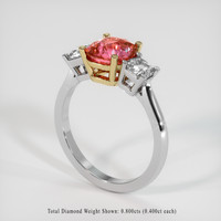 2.05 Ct. Padparadscha Sapphire Ring, 18K Yellow & White 2