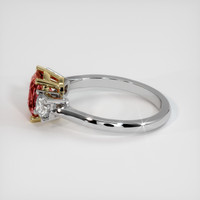 1.60 Ct. Padparadscha Sapphire Ring, 18K Yellow & White 4