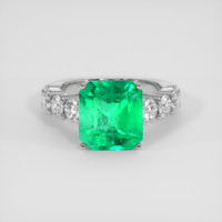 4.73 Ct. Emerald Ring, Platinum 950 1