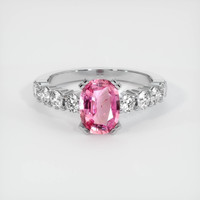 1.78 Ct. Pink Sapphire Ring, Platinum 950 1