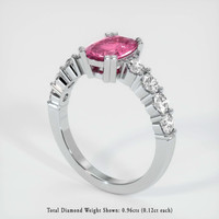 1.78 Ct. Pink Sapphire Ring, Platinum 950 2