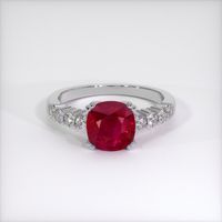 2.17 Ct. Ruby Ring, Platinum 950 1