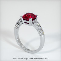 2.17 Ct. Ruby Ring, Platinum 950 2