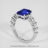 3.64 Ct. Blue Sapphire Ring, Platinum 950 2