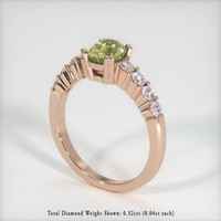 0.96 Ct. Sapphire Ring, 14K Rose Gold 2