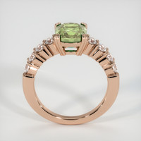 2.88 Ct. Yellowish Green Sapphire Ring, 14K Rose Gold 3