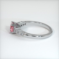 1.07 Ct. Pink Sapphire Ring, 10K White Gold 4