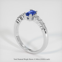 0.80 Ct. Bi Color Sapphire Ring, 10K White Gold 2