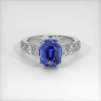 4.52 Ct. Blue Sapphire Ring, 14K White Gold 1