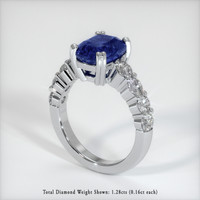 4.52 Ct. Blue Sapphire Ring, 14K White Gold 2