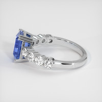 3.04 Ct. Blue Sapphire Ring, 14K White Gold 4