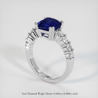 3.22 Ct. Sapphire Ring, 14K White Gold 2