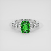3.03 Ct. Tsavorite Garnet Ring, 14K White Gold 1