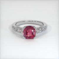 1.41 Ct. Ruby Ring, 14K White Gold 1